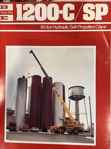 BUCYRUS ERIE BROCHURE 1200-C/SP 60 ton Crane 7pgs. - Picture 1 of 5