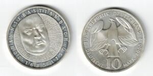 10 DM Johann Sebastian Bach 925er Silber 2000