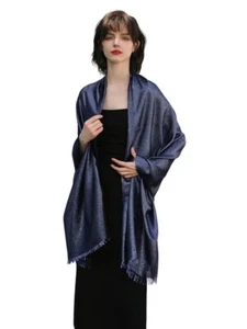 Maxi Bufanda Elegante Chal Hilo Brillante Cubreshoulder Estola Ceremonia - Imagen 1 de 17