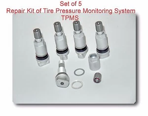 set 5 Tire Pressure Monitoring System (TPMS) Service Kit Fits: Jaguar Land Rover - Picture 1 of 3