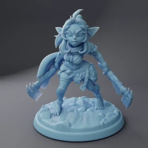 Hack, Ancient Goblin Hunter Pinup Fantasy Miniature DnD Tabletop RPGs Pathfinder - Picture 1 of 2