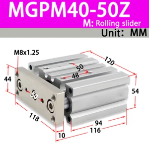 Cilindro para SMC MGPM40-50Z - Imagen 1 de 2