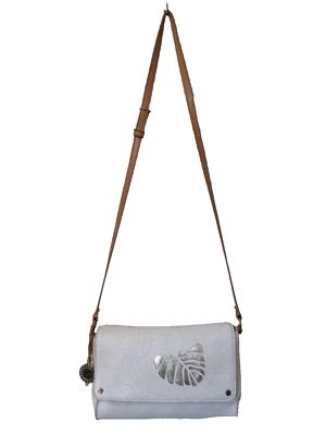 The Sak Ojai Crossbody Bag Stone Leather Gold Leaf Messenger Handbag - Image 1 of 4