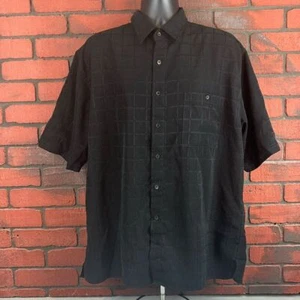 Bruno Sueded Microfiber Mens Button Down Black XL Preppy Classic Heritage - Picture 1 of 6