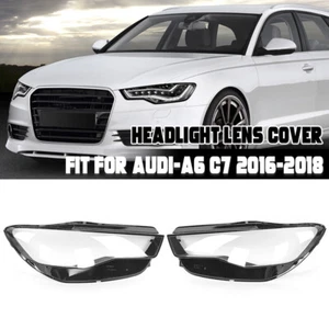 2 PIEZAS cubierta transparente para lentes de faros de carcasa se adapta al Audi A6 C7 2016 2017 2018 - Imagen 1 de 9