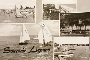 Cartolina - Souvenir Lignano - Vedute diverse - 1960 ca. - Foto 1 di 1