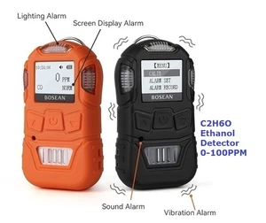 C2H6O Ethanol Portable Gas Detector Leak Detector Four Alarm Mode 0-100PPM - Picture 1 of 11