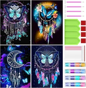 4er Set Diamantfarben 5D zum Selbermachen, für Kinder und Erwachsene, Set - Bild 1 von 5