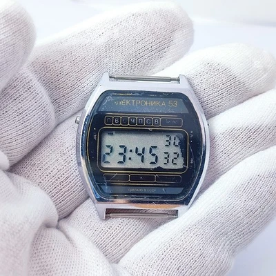 ⭐ Reloj soviético Elektronika 53 cuarzo digital vintage hecho en URSS años 70-80 Foto 1 de 4