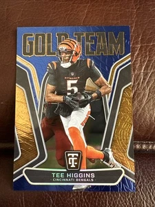 2024 Panini Totally Certified Tee Higgins Gold Team Blue Mirror /199 Bengals - Picture 1 of 2