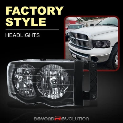 Conjunto de luces esquineras transparentes carcasa negra para Ram 1500 2500 3500 2002-2005 Foto 1 de 4