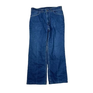 Jeans Levi’s vintage anni 70 action casual gamba dritta Big E lavaggio scuro 32x26 etichetta 32x30 - Foto 1 di 7