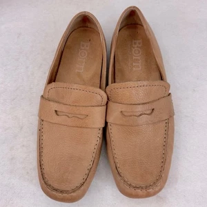EUC Damen Born Leder Halbschuhe Flats Fahrschuhe Slipper Flats Hellbraun Größe 6,5 - Bild 1 von 9