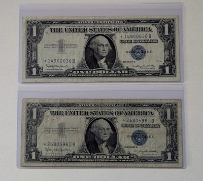 US One Dollar, 1957* Silver Certificate Star Notes, Blue Seal  - Image 1 of 2