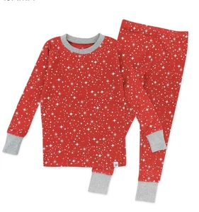 Neu mit Etikett Honest Baby eng anliegendes Pyjama-Set Größe 4T Bio-Baumwolle rot Twlight Star - Bild 1 von 7