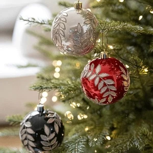 6pcs/set Pearlescent Ball Ornaments Hanging Ball Decoration  Christmas Party - Picture 1 of 15