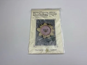 Waxing Moon Designs Spring Welcome Counted Cross Stitch Pattern With Buttons 4R - Picture 1 of 4