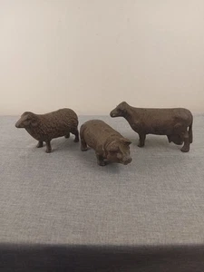 Gusseisen Bauernhoftiere Schaf Schwein Kuh - Bild 1 von 7
