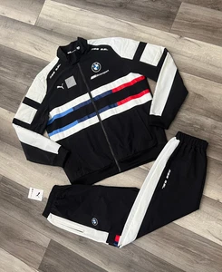 Puma BMW Motorsports Street Hombres Negro Chándal Chaqueta Grande Pantalones deportivos Pequeños - Imagen 1 de 24