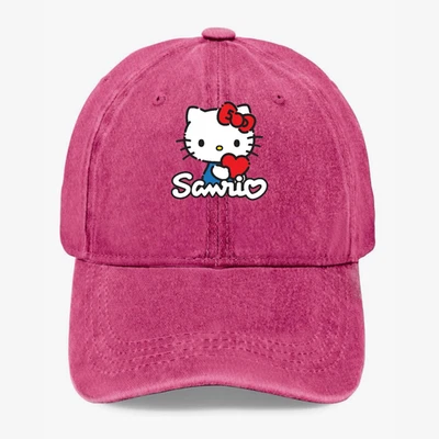 Hello Kitty Sanrio графический шляпа милый мультфильм вышитый стиль бейсбольная кепка подарок - Изображение 1 из 4