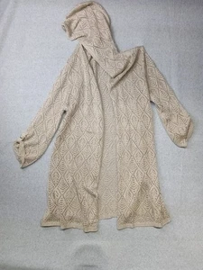 EST. Suéter 1946, para mujer, talla XL, beige, ganchillo con capucha - Imagen 1 de 6