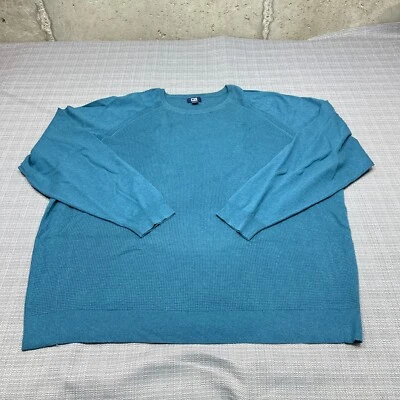 Cutter & Buck Sweater Men 4X Big Teal Waffle Knit Pullover Comfort Crewneck - Image 1 of 4