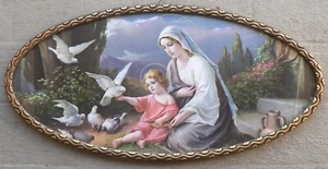 Quadro con cromolitografia di Nostra Signora e Bambino - Italia - Primi '900 - Picture 1 of 17
