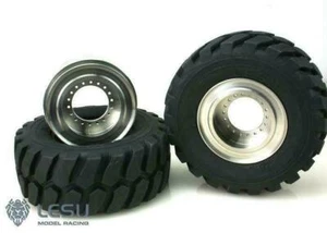 LESU Stainless Steel Wheel Hubs Metal for 1/15 Loader Truck RC Cars Model Spare - Picture 1 of 7