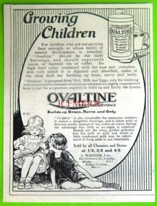 OVALTINE Nerve Tonic Food Beverage WW1 ADVERT #3 Small Vintage Print Ad 683/14 - Bild 1 von 1