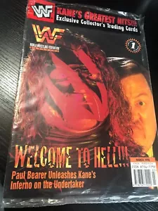 Revista WWF WWE MARZO 1998 Kane Paul Bearer + Cartel y Tarjetas Bolso Original - Imagen 1 de 7