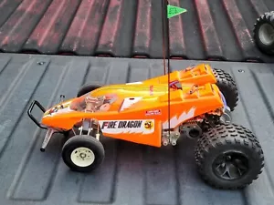 VINTAGE TAMIYA FROG w/ Fire Dragon Body 4WD BUGGY * RC * REMOTE CONTROL * - Picture 1 of 16