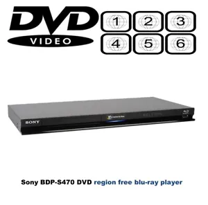 Sony BDP-S470 3D DVD 1-6 MULTI REGION MKV DivX SACD USB Blu-Ray Player RR - Picture 1 of 7