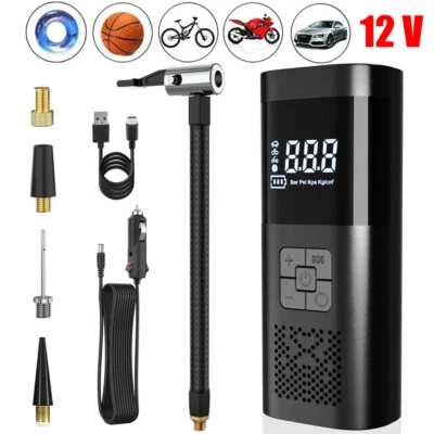 150PSI LCD Electric Battery Air Pump Car Bike Tyre Air Compressor. - Image 1 of 4