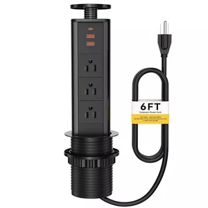 Pop Up Outlet For Countertop Pop Up Socket With 3 Ac Outlets And 2 Usba & 1 Pd 2 - Picture 1 of 6