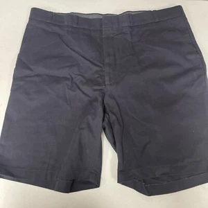 Größe 44 Marineblaue Freizeitshorts mit flacher Vorderseite über dem Knie für Herren. Neu mit Etikett - Bild 1 von 5