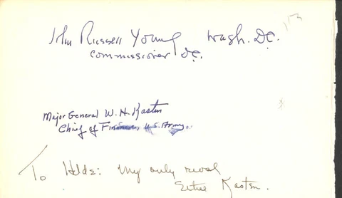 JOHN RUSSELL YOUNG - SIGNATURE(S) CO-SIGNED BY:  WILLIAM H. KASTEN, ETHEL KASTEN Cover