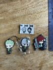 Disney Twisted Wonderland 3 Rubber Keychain Lot Anime 2 Inches