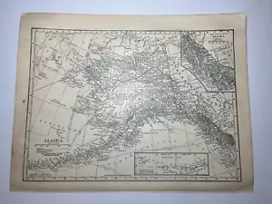 1921 Alaska State Map RARE BLUE fm 1921 New Reference Atlas SEE DESCRIPTION - Picture 1 of 2