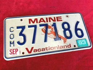 Maine LOBSTER COM License Plate ~ Vacationland, 12" x 6" Beach Cottage Decor - Picture 1 of 1