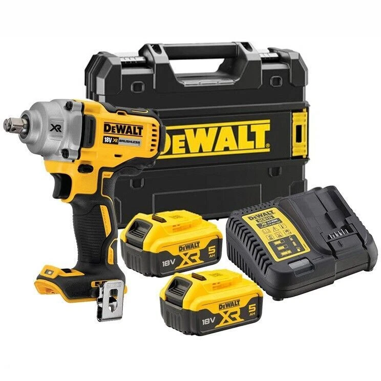 DEWALT DCF891P2T-QW 18V Avvitatore ad Impulsi con 2 Batterie XR 5Ah, Caricabatteria e Valigetta