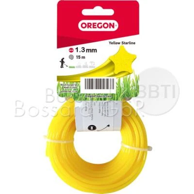 OREGON Yellow Starline Mähfaden 1,3 mm 15 m Nylonfaden Trimmerfaden