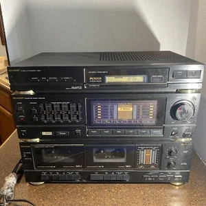 SHARP SC6900 (BK) Sintonizzatore Sintetizzatore STEREO, Doppia Cassetta, Ricevitore AM/FM Funziona - Foto 1 di 6