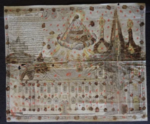 Kupferstich MARIA ZELL - Wallfahrt / Brand? - holy card , santino - gravure - Bild 1 von 3