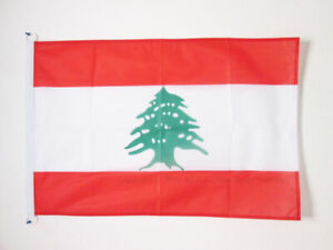 FLAGGE LIBANON 150x90cm - LIBANESISCHE FAHNE  90 x 150 cm Aussenverwendung - fla