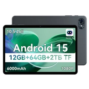 TABWEE T80 WiFi Tablet 10.1 Zoll Andriod 15 12GB+64GB/2TB 6000mAh Gemini AI GPS - Bild 1 von 8