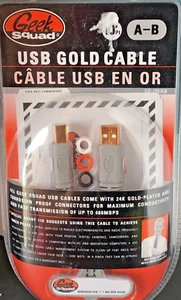 USB 6 ft Gold Cable Extension GS-6UEC New Geek squad - Picture 1 of 2