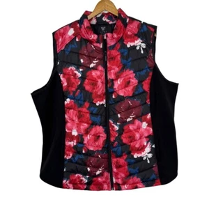 Livi Active Colorful Puffer Vest Floral Women's 26/28 Outdoors Casual Activewear - Picture 1 of 7