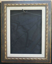 Vintage Wood Frame with Canvas Matt and Gilded Compo Ornament Size 11X15.5 inch