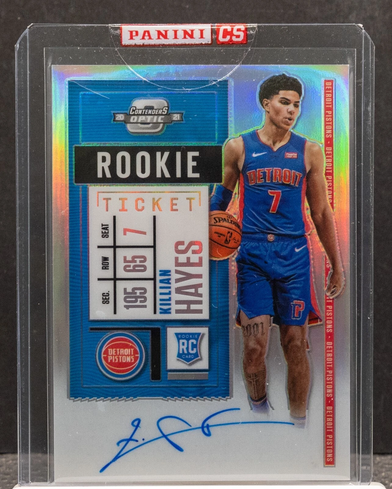 Killian Hayes 2020 Contenders Optic Silver Prizm Rookie Ticket Auto RC #117 MW13