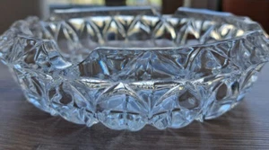 Kristallglas Aschenbecher, Vintage 80er, rund, ∅ 13.5 cm, h 4 cm - Bild 1 von 6